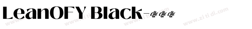 LeanOFY Black字体转换